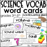 Science Vocabulary Word Wall Cards 3rd-5th