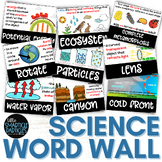 Science Vocabulary Word Wall Cards Bundle - 3rd, 4th, 5th Grades