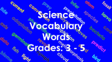 Science Vocabulary Words with Animations (Grades 3 - 5)