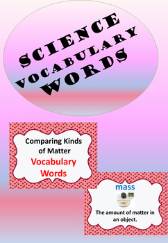 Preview of Properties of Matter Science Vocabulary words