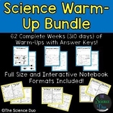Science Warm-Ups and Bell Ringers Bundle - Distance Learni