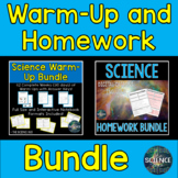 Science Warm-Up and Homework Bundle
