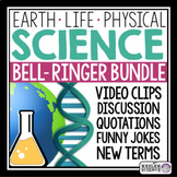 Science Warm Ups & Bell Ringers FULL Bundle - Earth, Physi