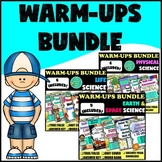 Bell ringers and Science Warm ups Bundle - Bellringers Sci