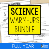 Science Daily Warmups FULL YEAR | Bell ringers | 4th grade & 5th grade