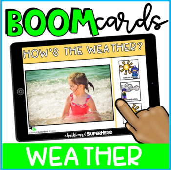 Preview of Science: Weather BOOM CARDS {distance learning}