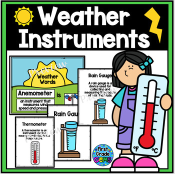 Science Weather Instruments Posters by First Grade Gems | TPT
