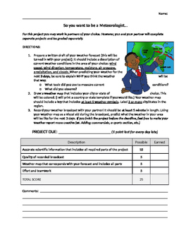 Preview of Science Weather Project