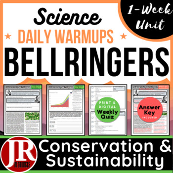 Preview of Science Weekly Bell Ringers: Conservation & Sustainability