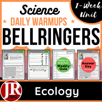 Preview of Science Weekly Bell Ringers: Ecology