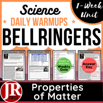 Preview of Science Weekly Bell Ringers: Properties of Matter & Atoms