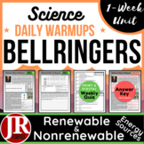 Science Weekly Bell Ringers: Renewable & Nonrenewable Energy