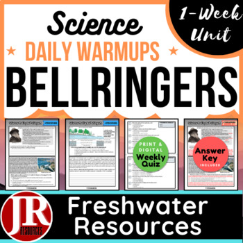 Preview of Science Weekly Bell Ringers: Water Cycle, Dams, Groundwater, & Freshwater