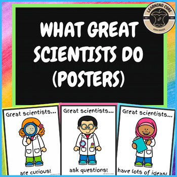 Preview of Science - What Great Scientists Do Posters PreK, Kindergarten, First, TK, UTK