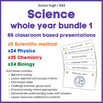 Preview of Science Whole Year Bundle 1 (KS3)