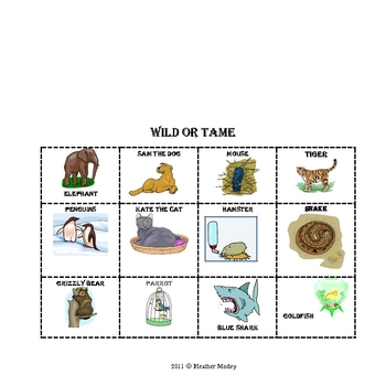 Science: Wild and Tame Animals by Mrs. Motley: SOLTeacher | TpT