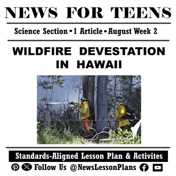 Preview of Science_Wildfire Devastation in Hawaii_Current Event News Article Reading_2023