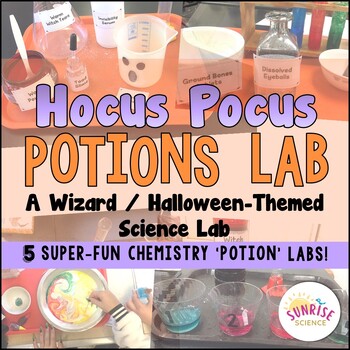 Preview of Science Wizard Potions Chemistry Stations Lab Halloween Fun!
