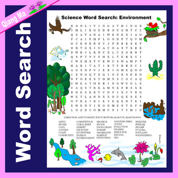 science word search environment by qiang ma teachers pay teachers
