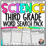 Science Word Search Pack | Third Grade Next Generation Sci