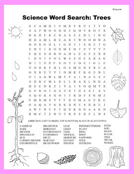 Science Word Search: Trees by Qiang Ma | Teachers Pay Teachers