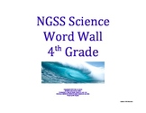 Science Word Wall 4th Fourth Grade Vocabulary NGSS Nationa