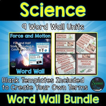 Science Word Wall Bundle by The Science Duo | Teachers Pay Teachers