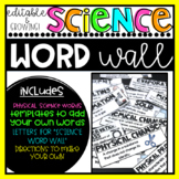 Science Word Wall: Editable