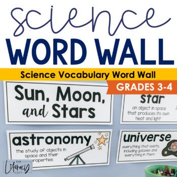 Science Vocabulary Word Wall {Grades 3-4} by Jessica Meyer | TPT