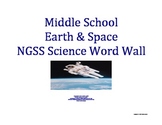 Science Word Wall MS Middle School EARTH SPACE Vocabulary 