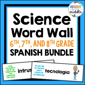 Preview of Science Word Wall - Spanish Bundle