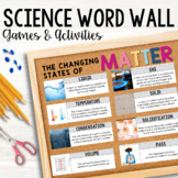 Science Word Wall, Vocabulary Games and Activities: Changi