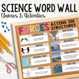 Science Word Wall, Vocabulary Games and Activities: Forces