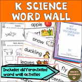 Science Word Wall Words - Activities - Vocab Books - Back 
