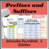 Science Words - Prefixes and Suffixes