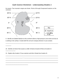Middle School Earth Science Worksheet - Understanding ...