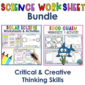 Preview of Science Worksheets Interactive Notebook - Science Currculum 2nd and 3rd Grade
