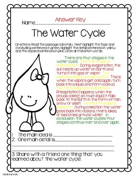 Water Cycle Essay - Words
