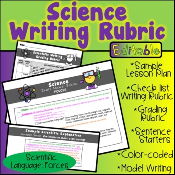 Preview of Scientific Writing Guide and Rubric