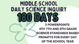 Science Year Long Standards Based Curriculum Inquiry Quest