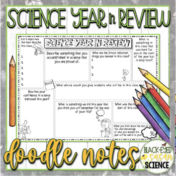 Preview of Science Year in Review Doodle Notes...End of Year Reflection