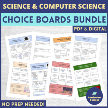 Preview of Science and Computer Science Choice Boards Bundle