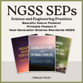 Preview of Science and Engineering Practices Poster, SEP classroom posters word wall, NGSS