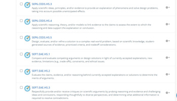 Preview of Science and Engineering Practices for Schoology Learning Objectives 