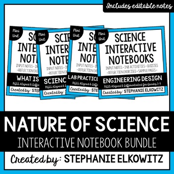 Preview of Intro to Science / Nature of Science Interactive Notebook | Editable Notes