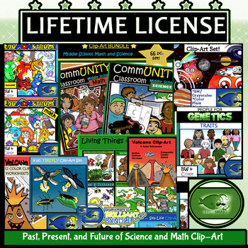 Preview of Science and Math Growing BUNDLE: Lifetime License Clip-Art Collection