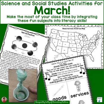 science and social studies activities worksheets and printables for march