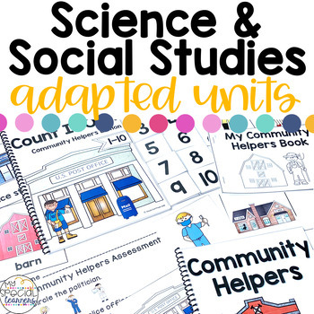 Preview of Science and Social Studies Adapted Activities for Special Education BUNDLE