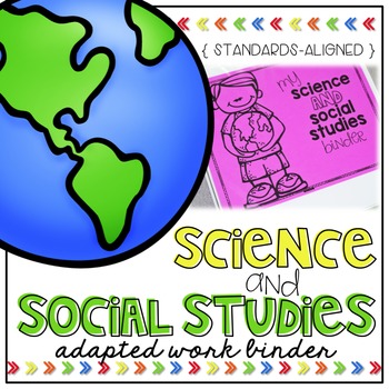Preview of Science and Social Studies Adapted Work Binder® (for Special Needs)