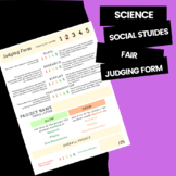 Science and Social Studies Fair Judging Form